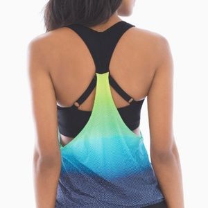 Profile By Gottex Swim - Ocean Reef Blouson T-Back Tankini Swim Top Profile By Gottex Swim - Ocean Reef Blouson T-Back Tankini Swim Top